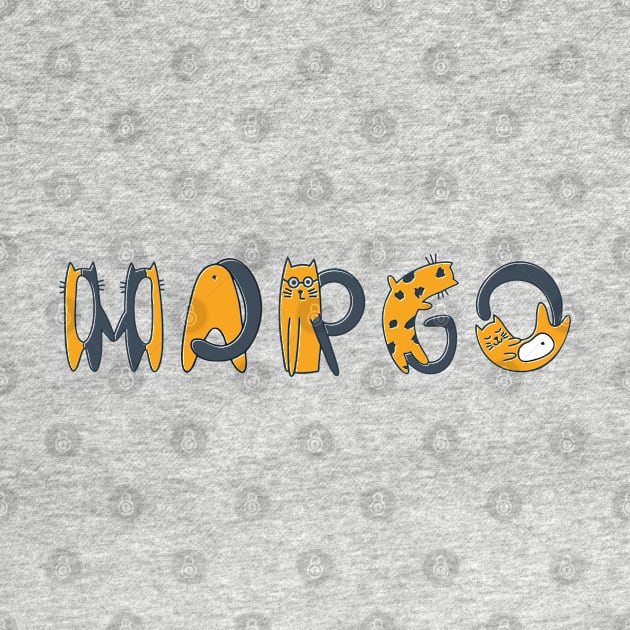 Margo | Girl Name | Cat Lover | Cat Illustration by LisaLiza